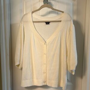 City Chic Cream Cardigan Sweater XL/22